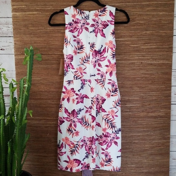 Cremieux Floral Print Sheath Cocktail Dress - Picture 4 of 8